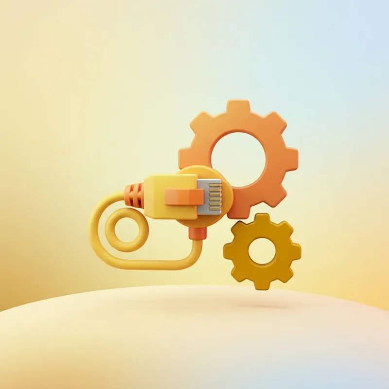 MCP Server Connection 3D Icon