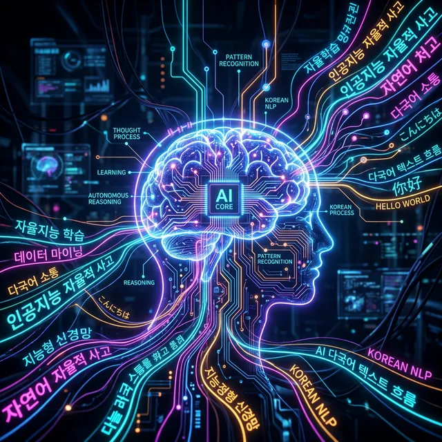 GPT-5.4 한국어 자율 추론 및 다국어 처리 시스템 시각화