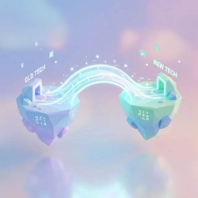 React에서 Solid.js로의 전환 및 마이그레이션을 시각화한 심플 3D 아이콘